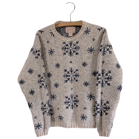Woolrich Sweaters - Vintage woolrich thick wool snowflake sweater